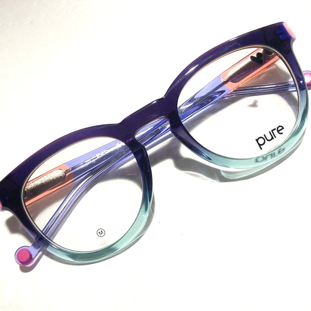 ‘Pure’ multi-color Eyeglass Frames P-7008 for Prescription  NWT